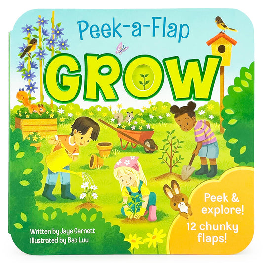 GROW Lift-a-Flap Board Book, Feathered Farmhouse