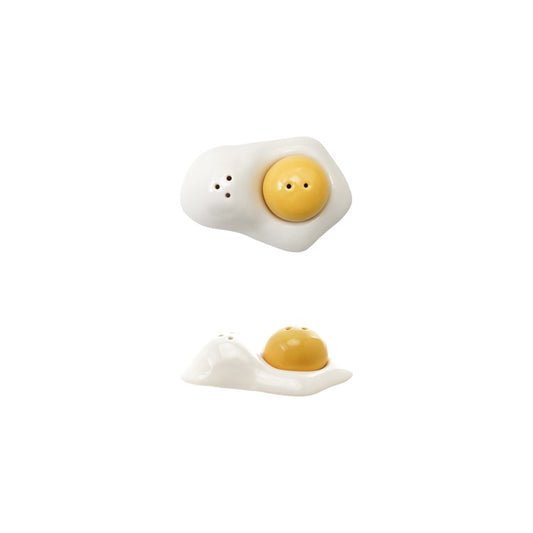 Stoneware Egg Salt & Pepper Shaker, Feathered Farmhouse