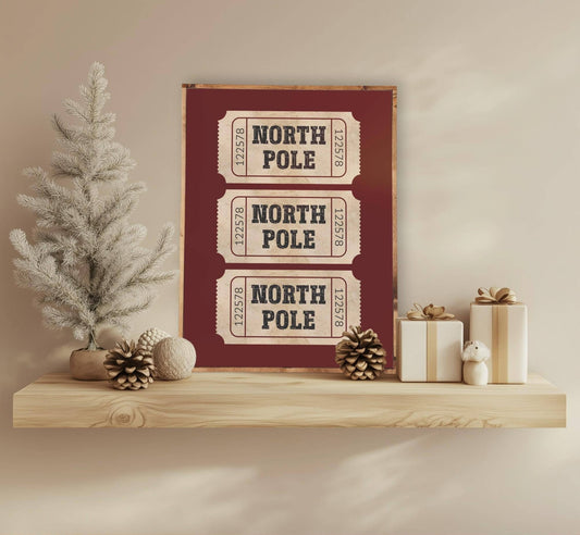 North Pole Sign, Feathered Farmhouse