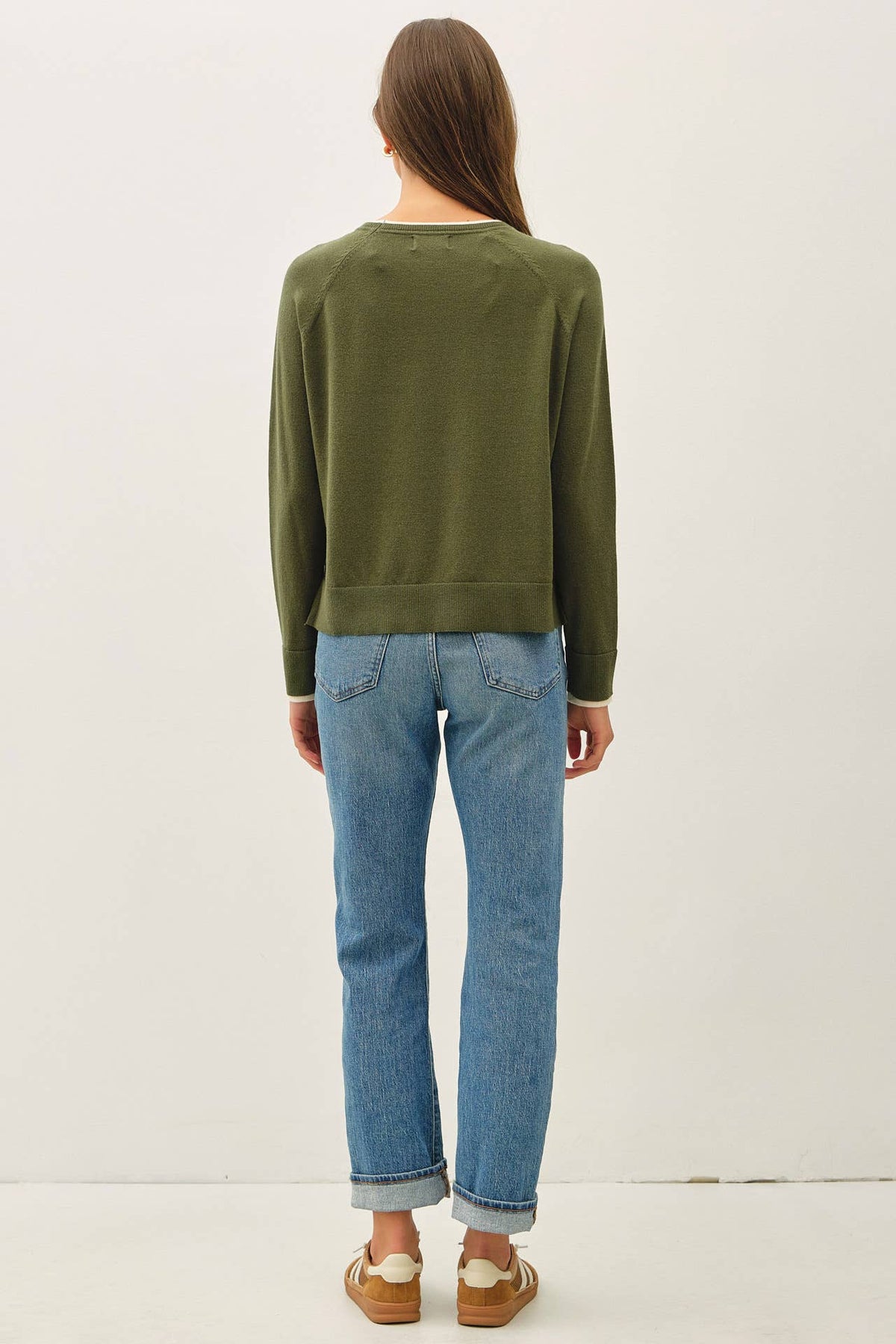 Winter Green Callie Sweater Top, Feathered Farmhouse