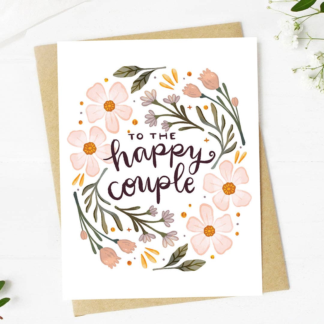 To the Happy Couple Wedding Card, Feathered Farmhouse
