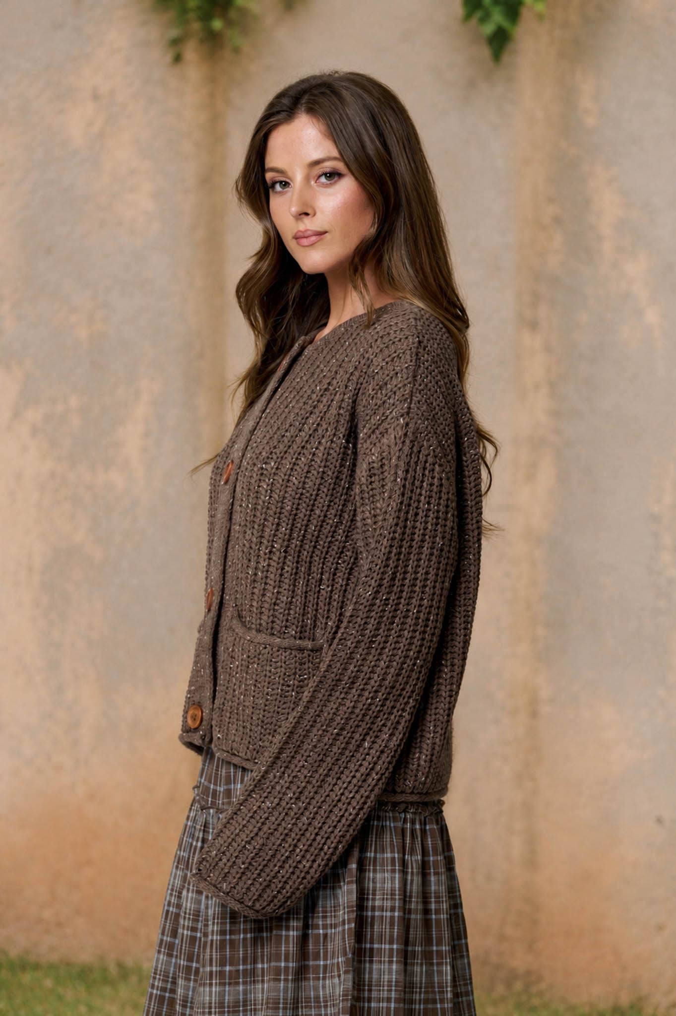 Chunky Knit Cardigan, Feathered Farmhouse