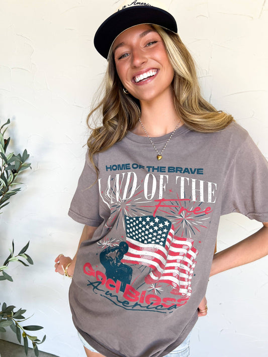 Vintage Old Glory Tee, Feathered Farmhouse