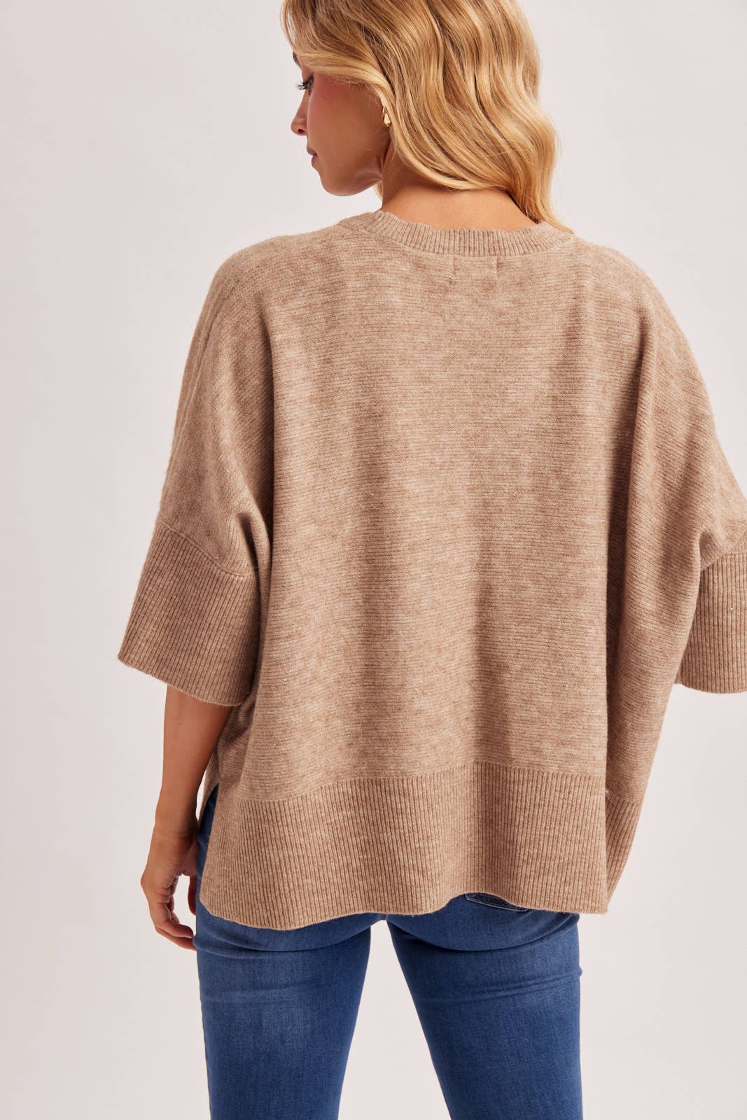 Latte Ella Knit Top, Feathered Farmhouse