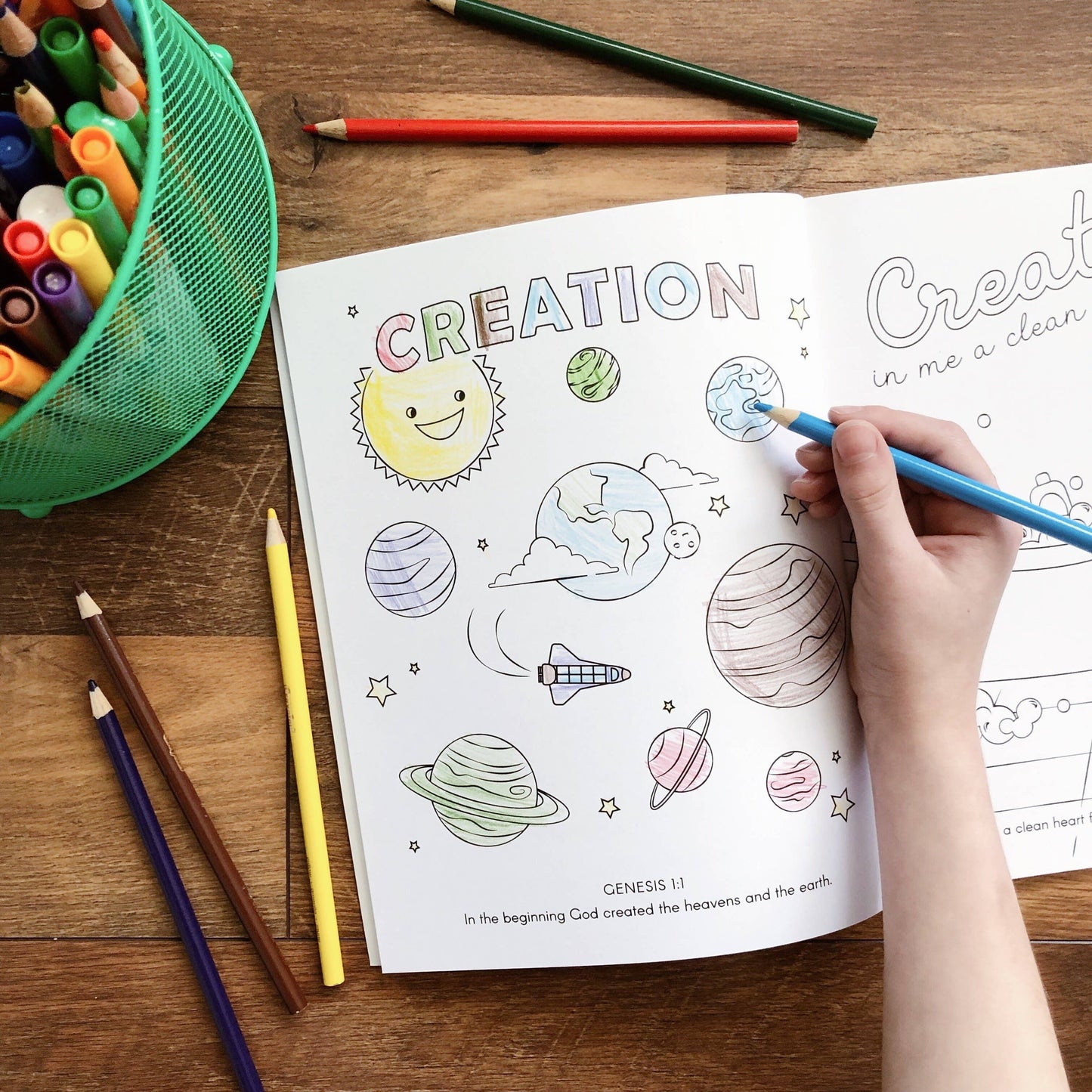 Colored With Grace Kids Coloring Book, The Feathered Farmhouse