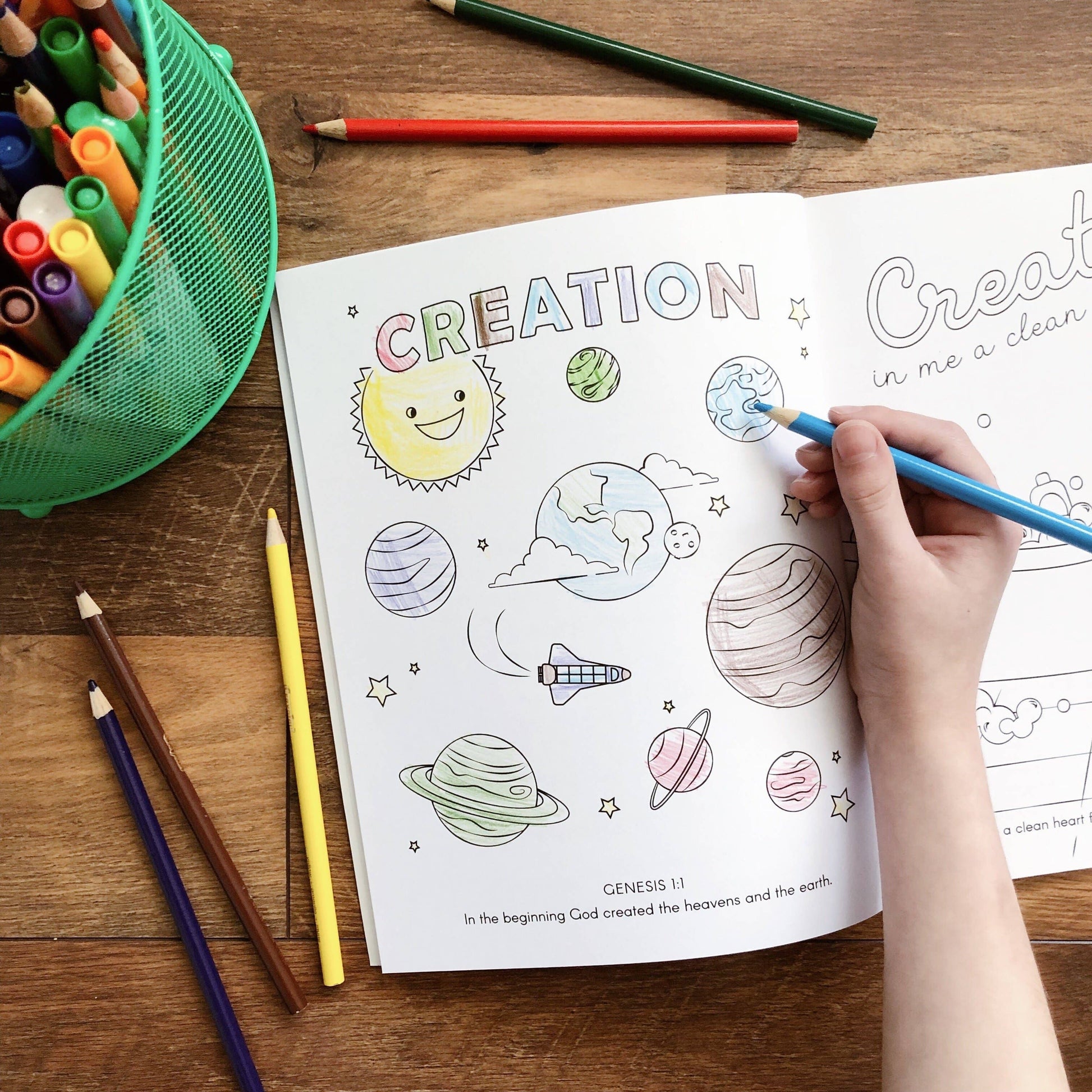 Colored With Grace Kids Coloring Book, The Feathered Farmhouse