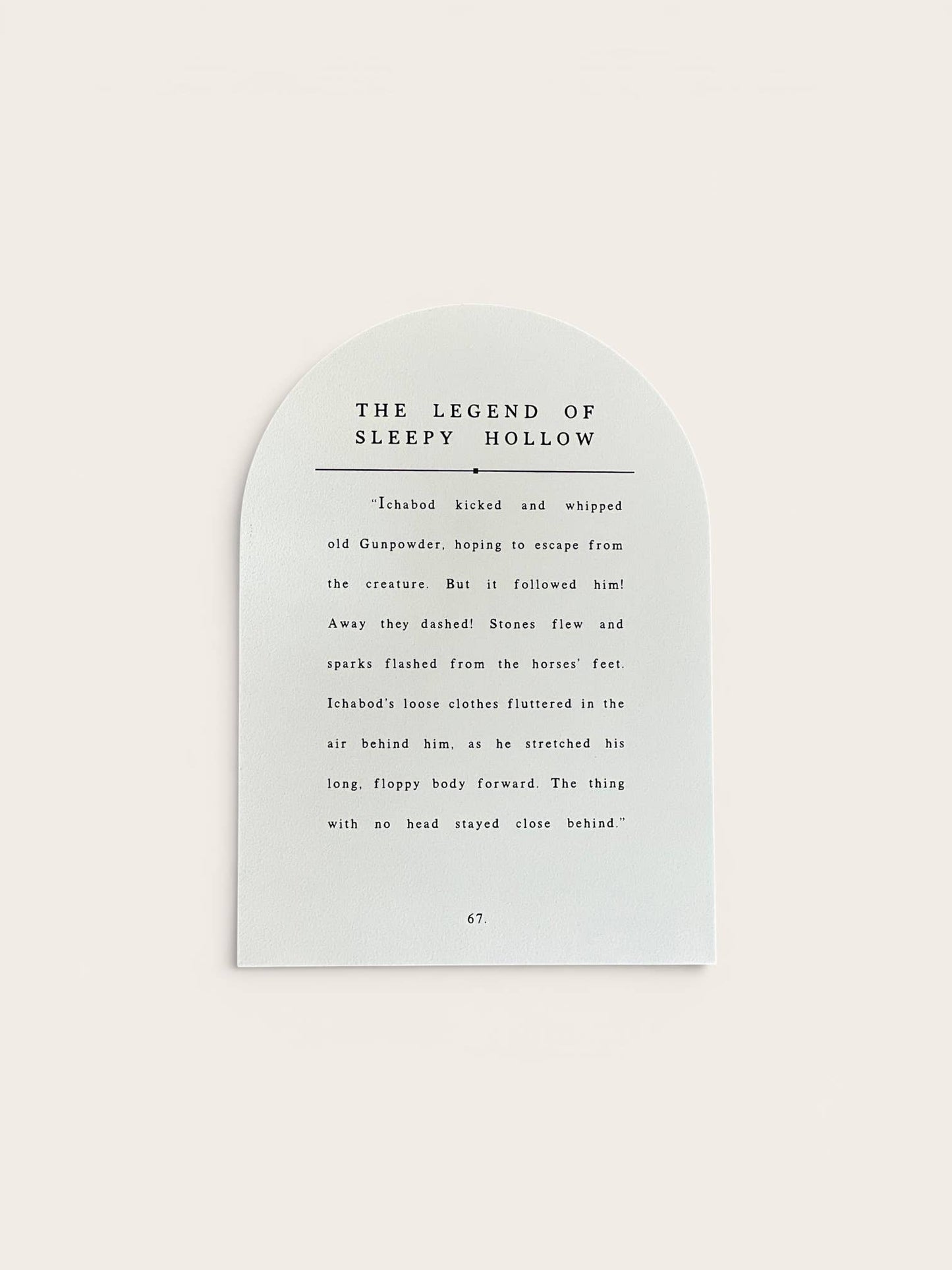 The Legend of Sleepy Hollow Arch, Feathered Farmhouse