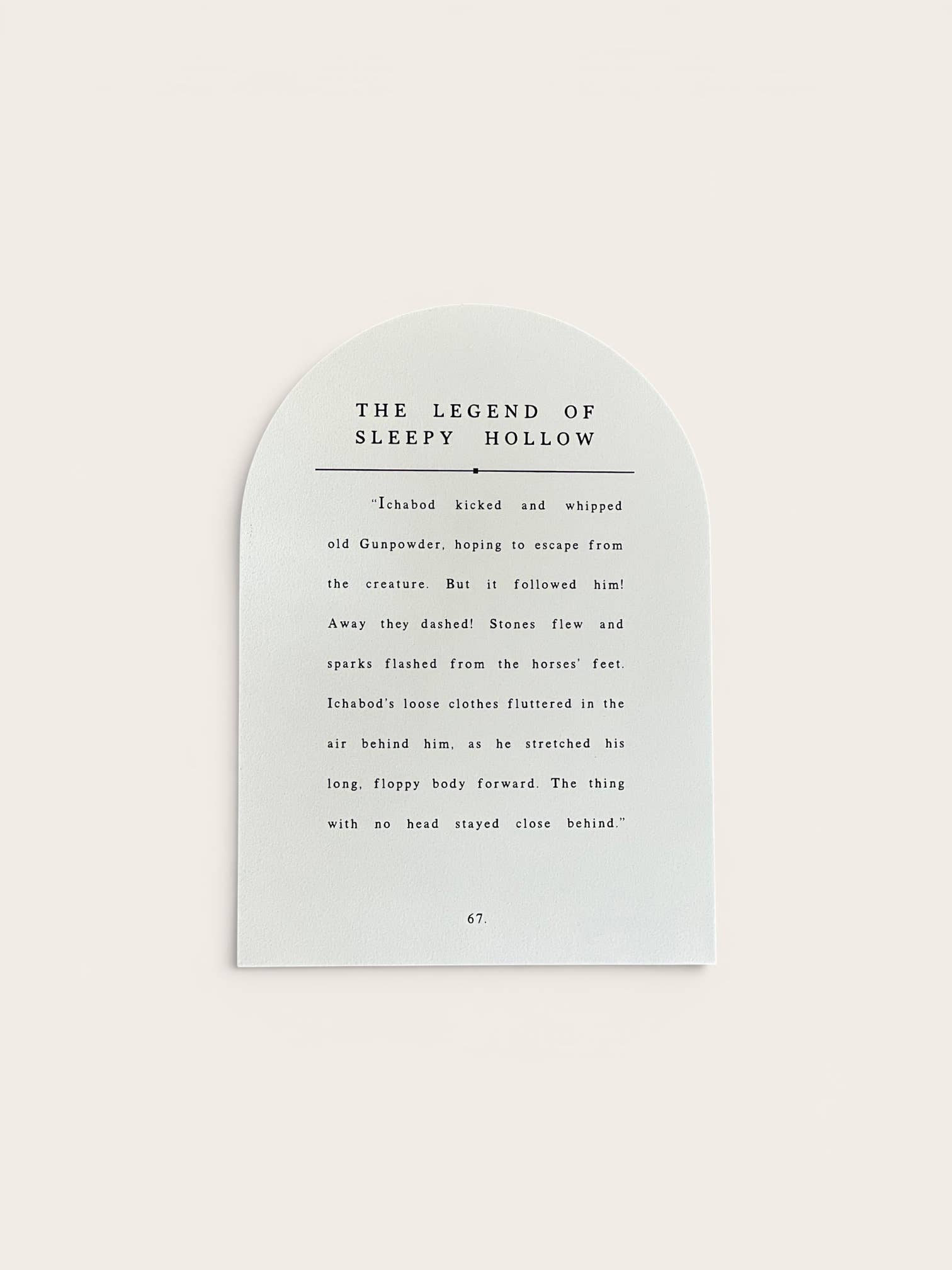 The Legend of Sleepy Hollow Arch, Feathered Farmhouse