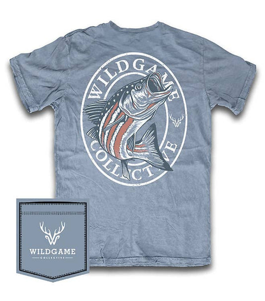 WILDGAME Flag Bass Tee, Feathered Farmhouse