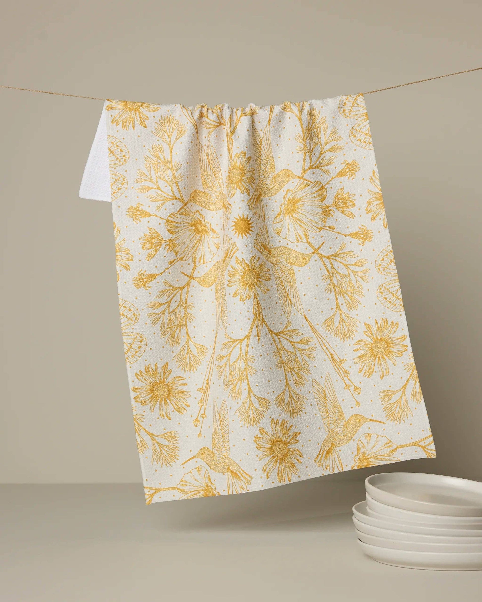 Gilded Nectar Tea Towel, Feathered Farmhouse