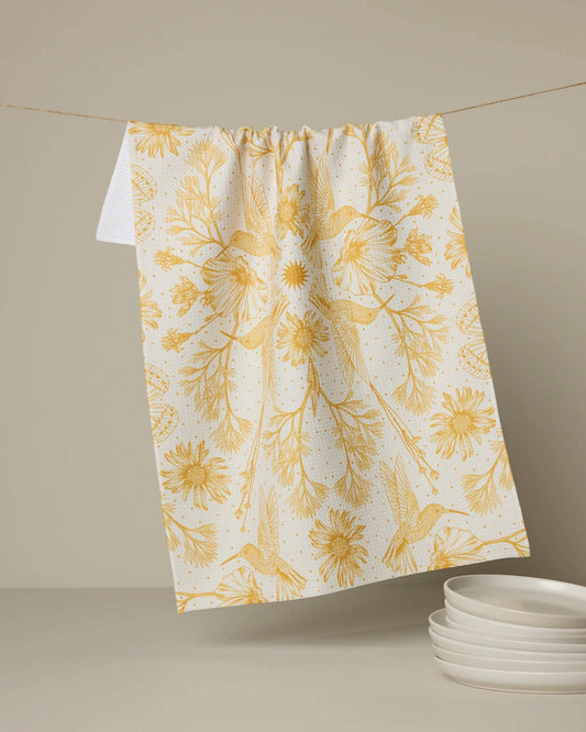 Gilded Nectar Tea Towel, Feathered Farmhouse