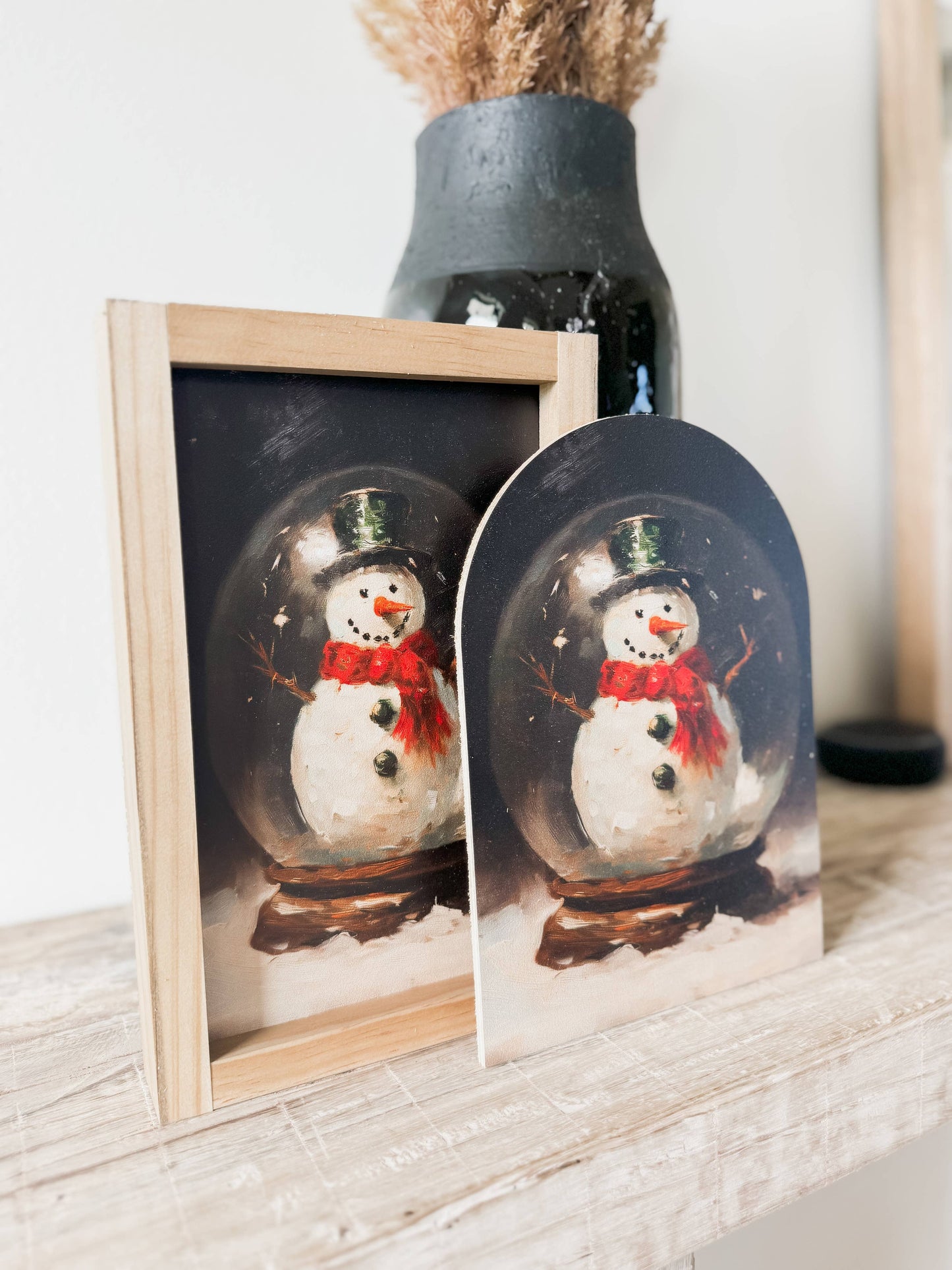 Snowman Snow Globe Arch, Feathered Farmhouse