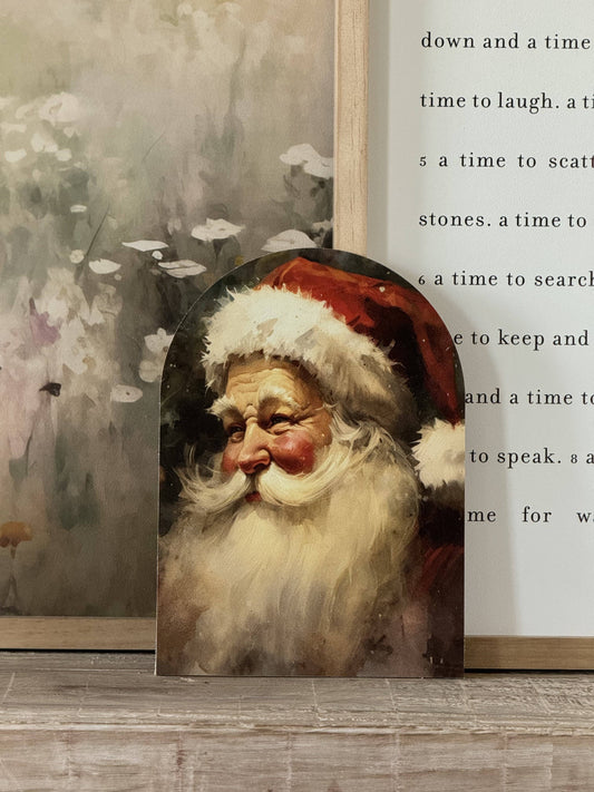 Vintage Santa Arch Christmas Decor, Feathered Farmhouse