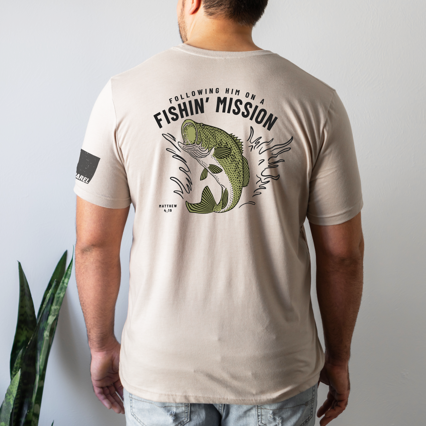 Fishin' Mission Christian Graphic Tee, Feathered Farmhouse