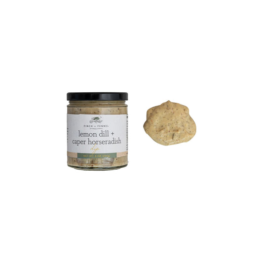 Lemon Dill + Caper Horseradish Dip, Feathered Farmhouse