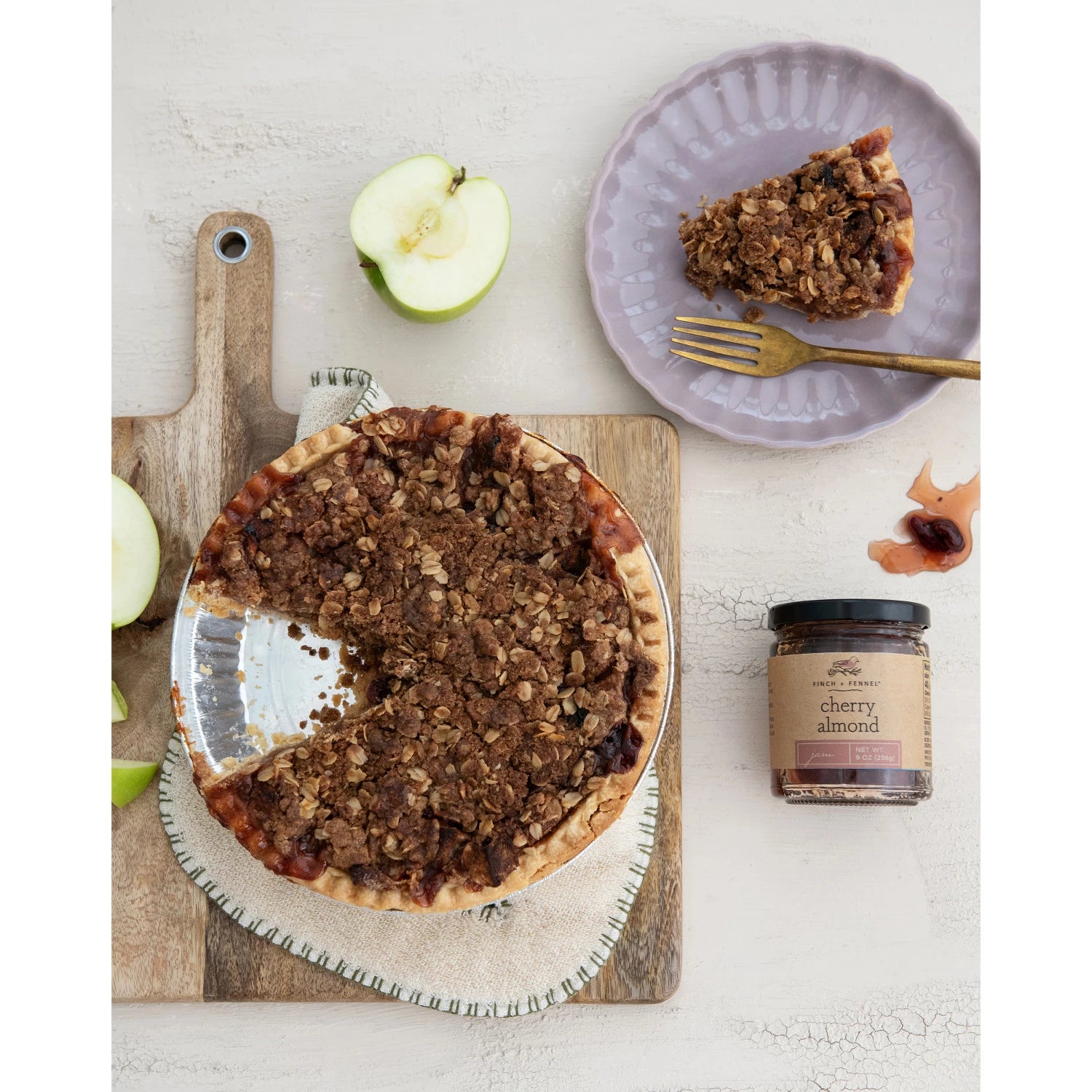 Cherry Almond Jam, Feathered Farmhouse
