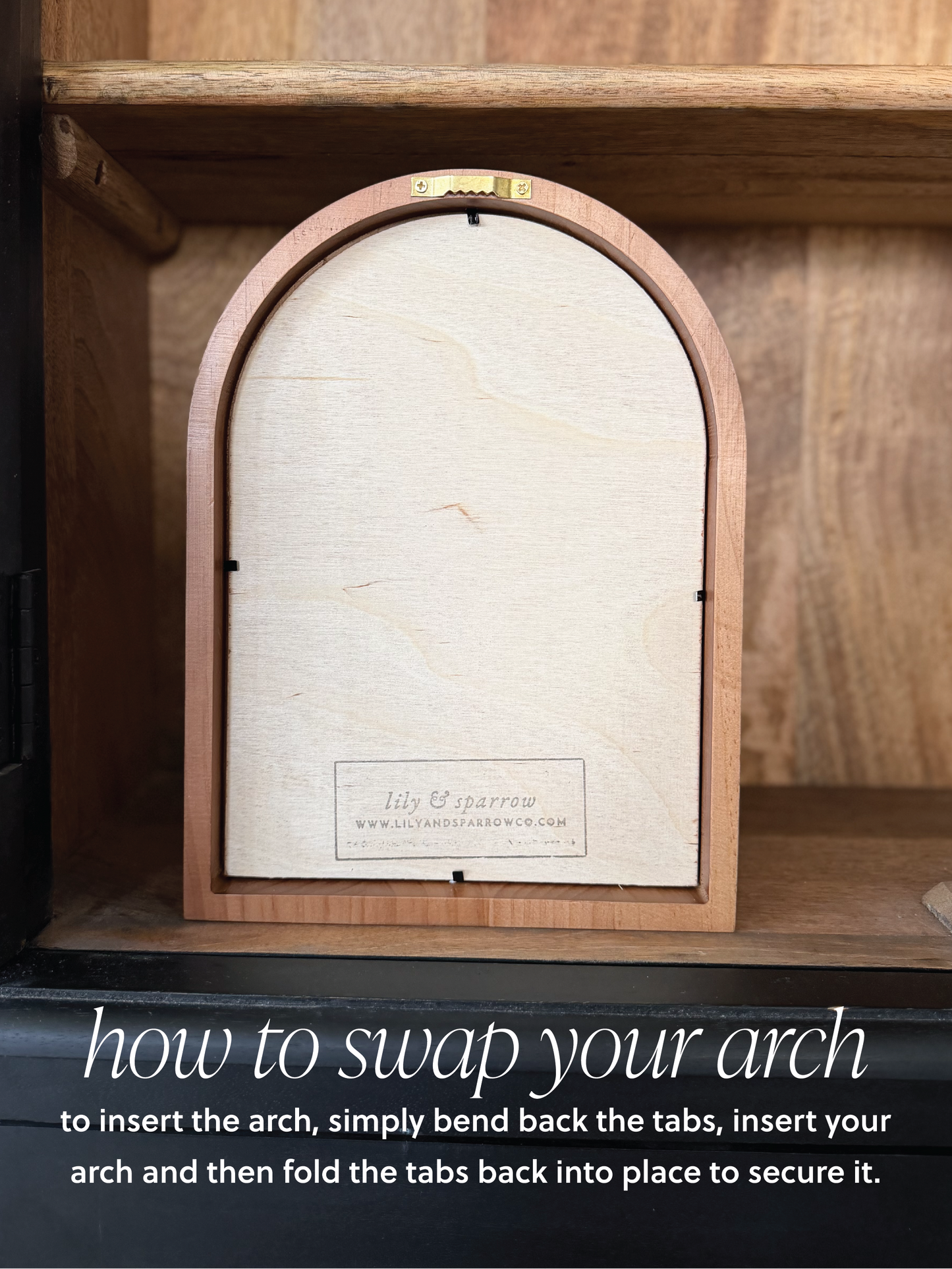 Arch Wood Frame, Feathered Farmhouse