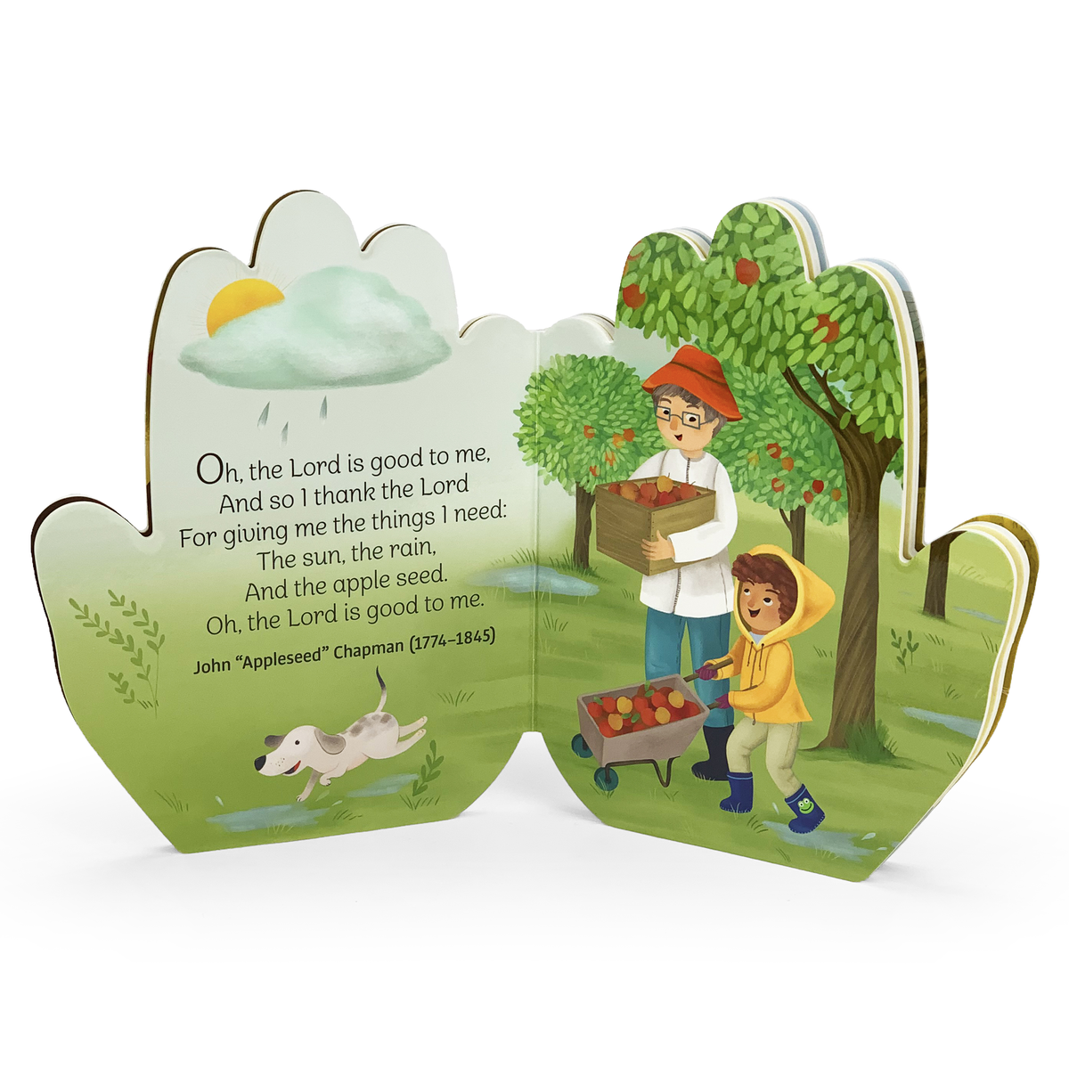 God is Good Praying Hands Shaped Board Book, Feathered Farmhouse