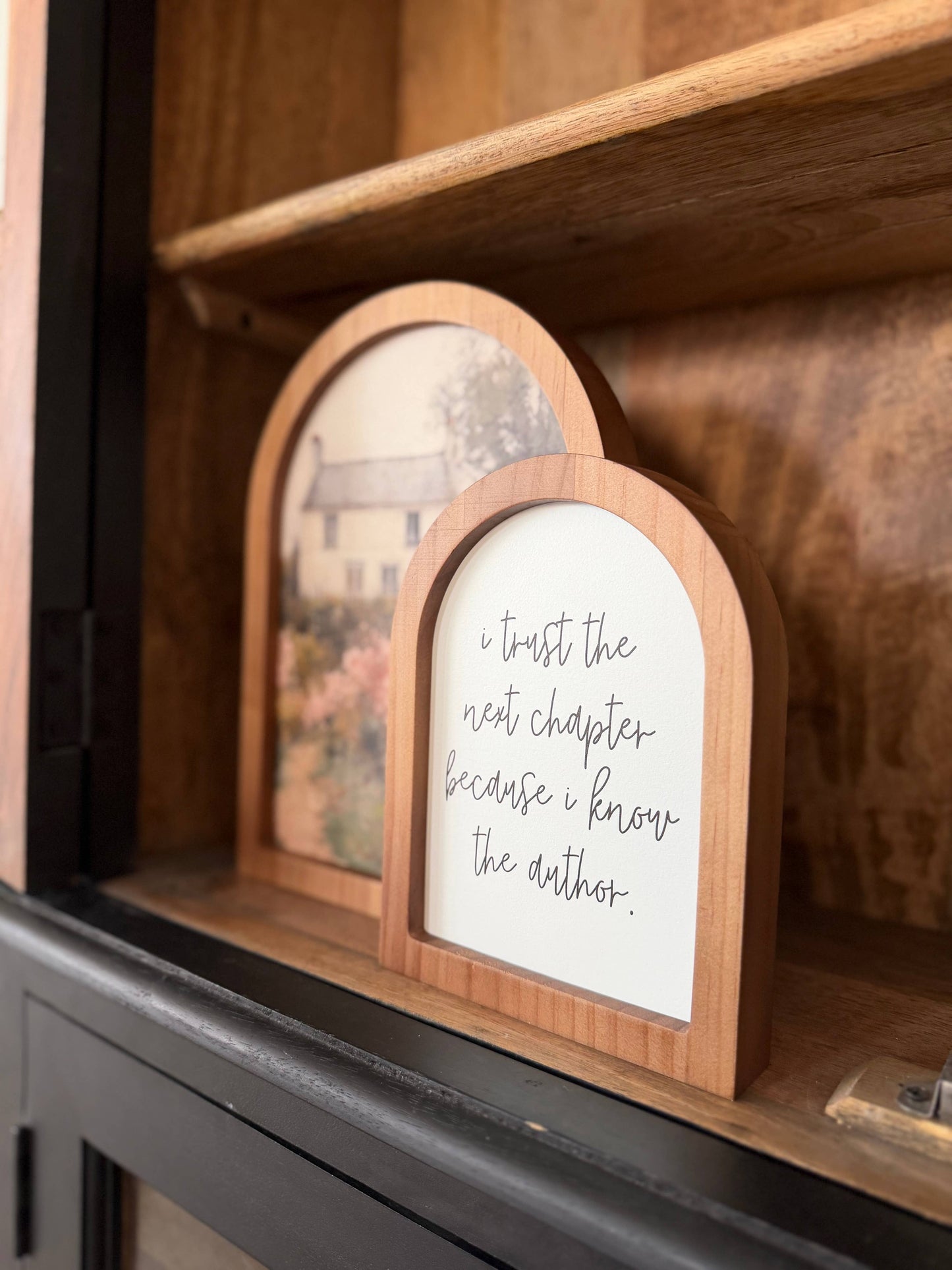 Arch Wood Frame, Feathered Farmhouse