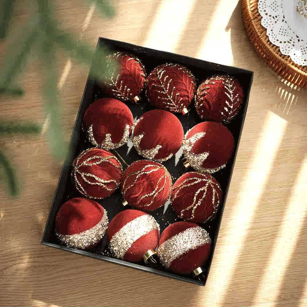Burgundy Flocked Ornament