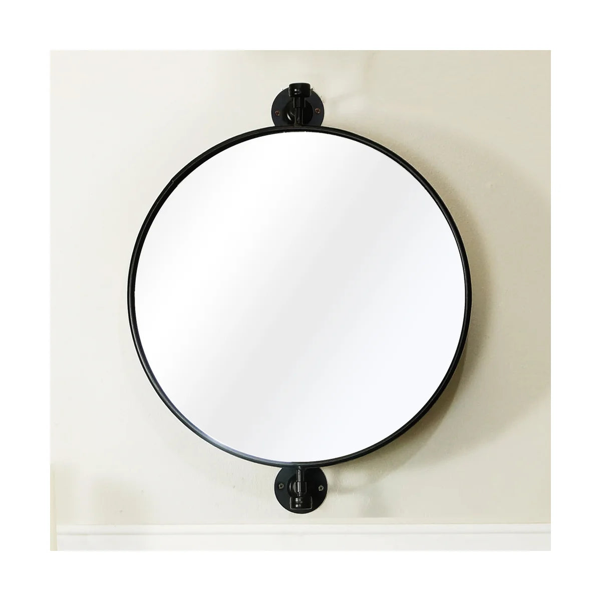 Black Round Mirror, The Feathered Farmhouse