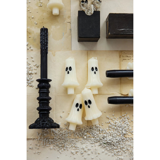 Ghost Shaped Bottle Taper, Feathered Farmhouse