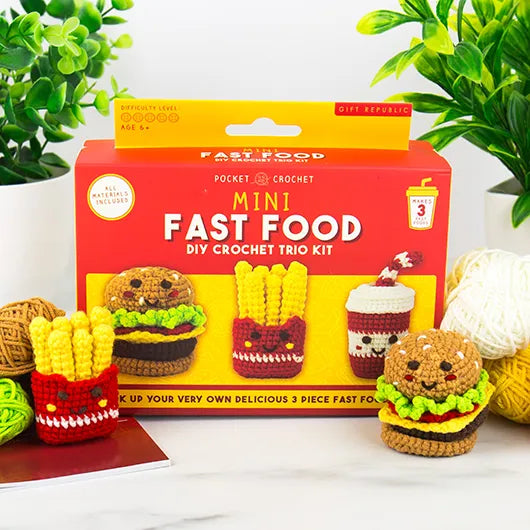 Fast Food Pocket Crochet, Feathered Farmhouse
