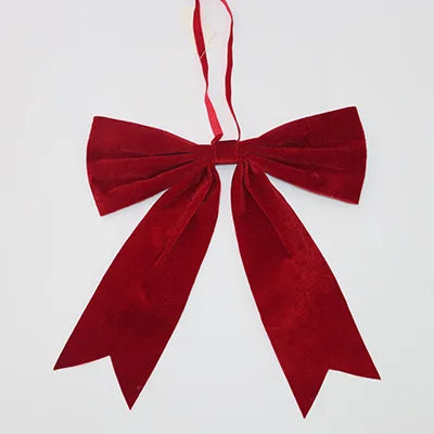 Velvet Red Bow, Feathered Farmhouse