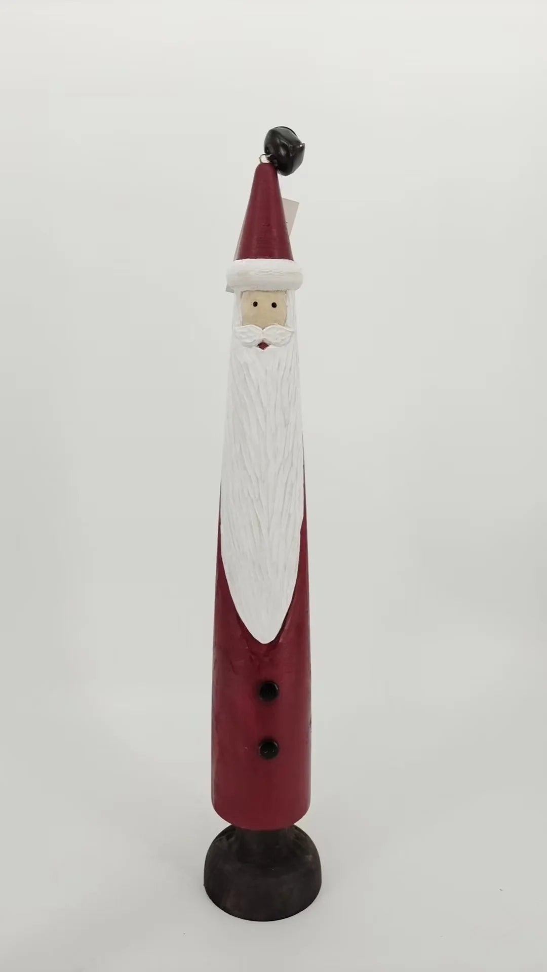 Tall Santa with Bell Hat, Feathered Farmhouse