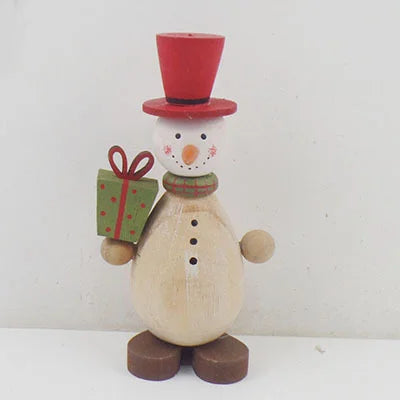 Wooden Snowman, Feathered Farmhouse