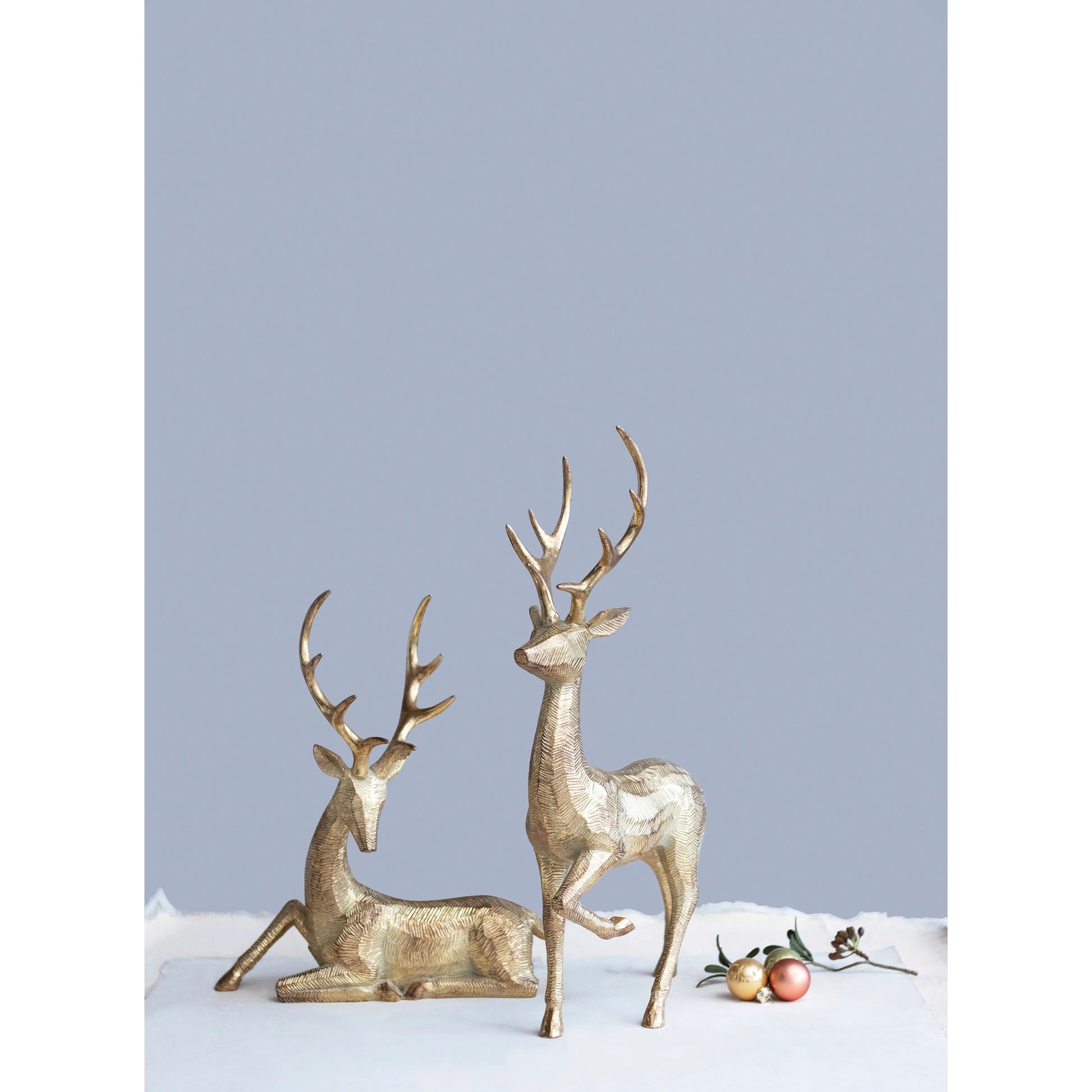 Gold Resin Deer, Feathered Farmhouse