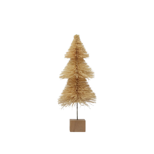 Cream Sisal Bottle Brush Tree, Feathered Farmhouse