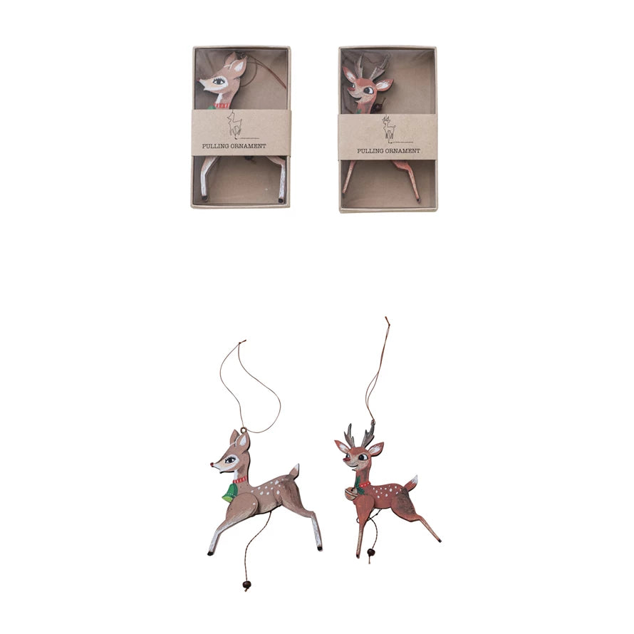 Deer Pull Ornaments, The Feathered Farmhouse