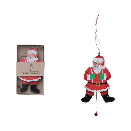 Santa Pull Ornament, The Feathered Farmhouse