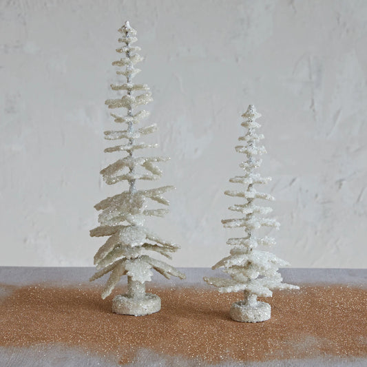 Glitter Coated Trees, The Feathered Farmhouse