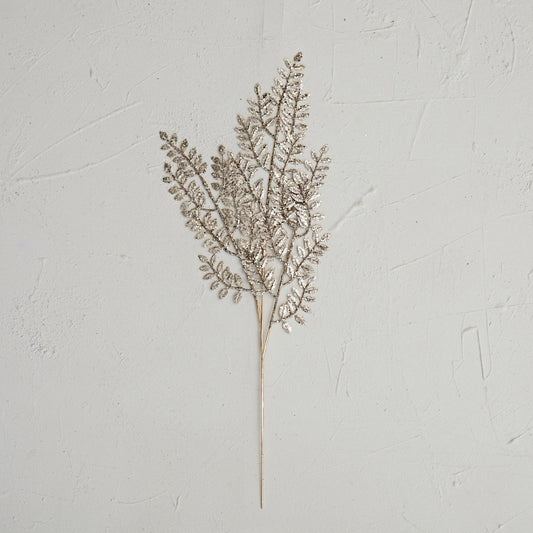 Glitter Leaf Spray, The Feathered Farmhouse
