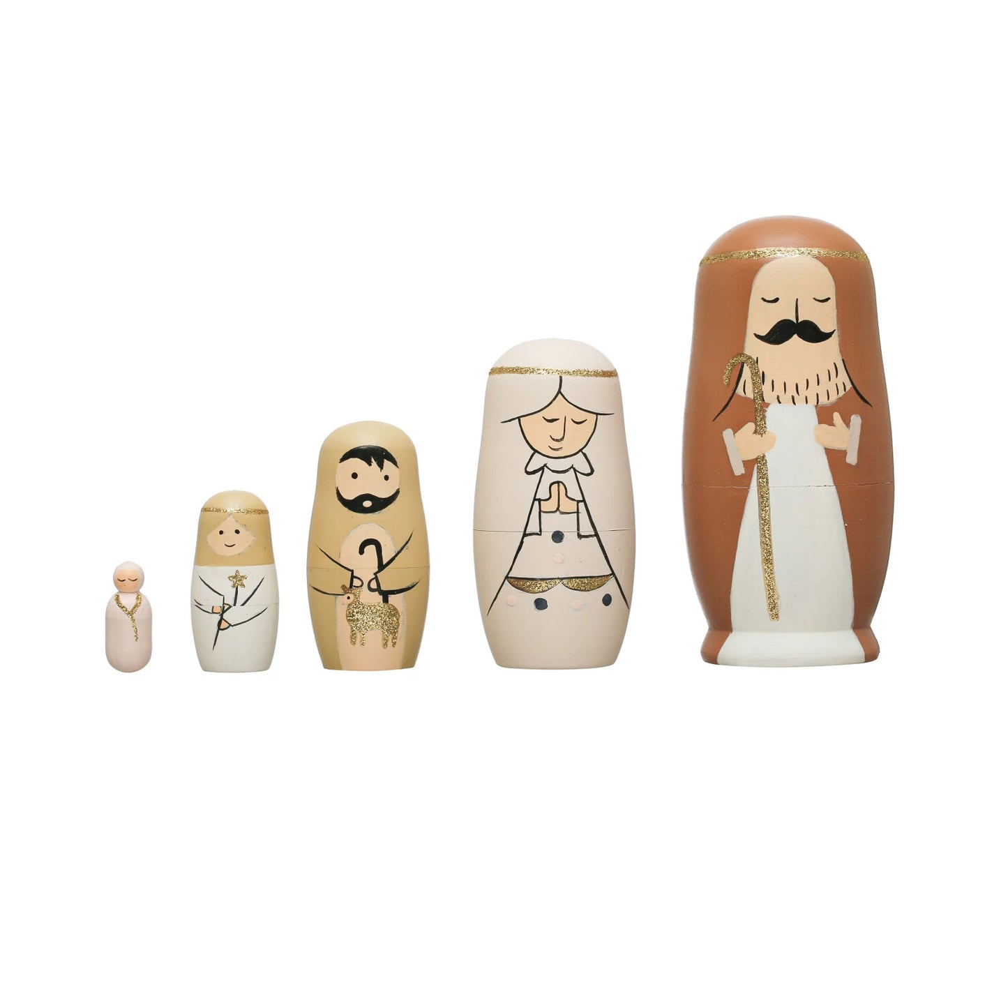 Nativity Scene Nesting Dolls, The Feathered Farmhouse