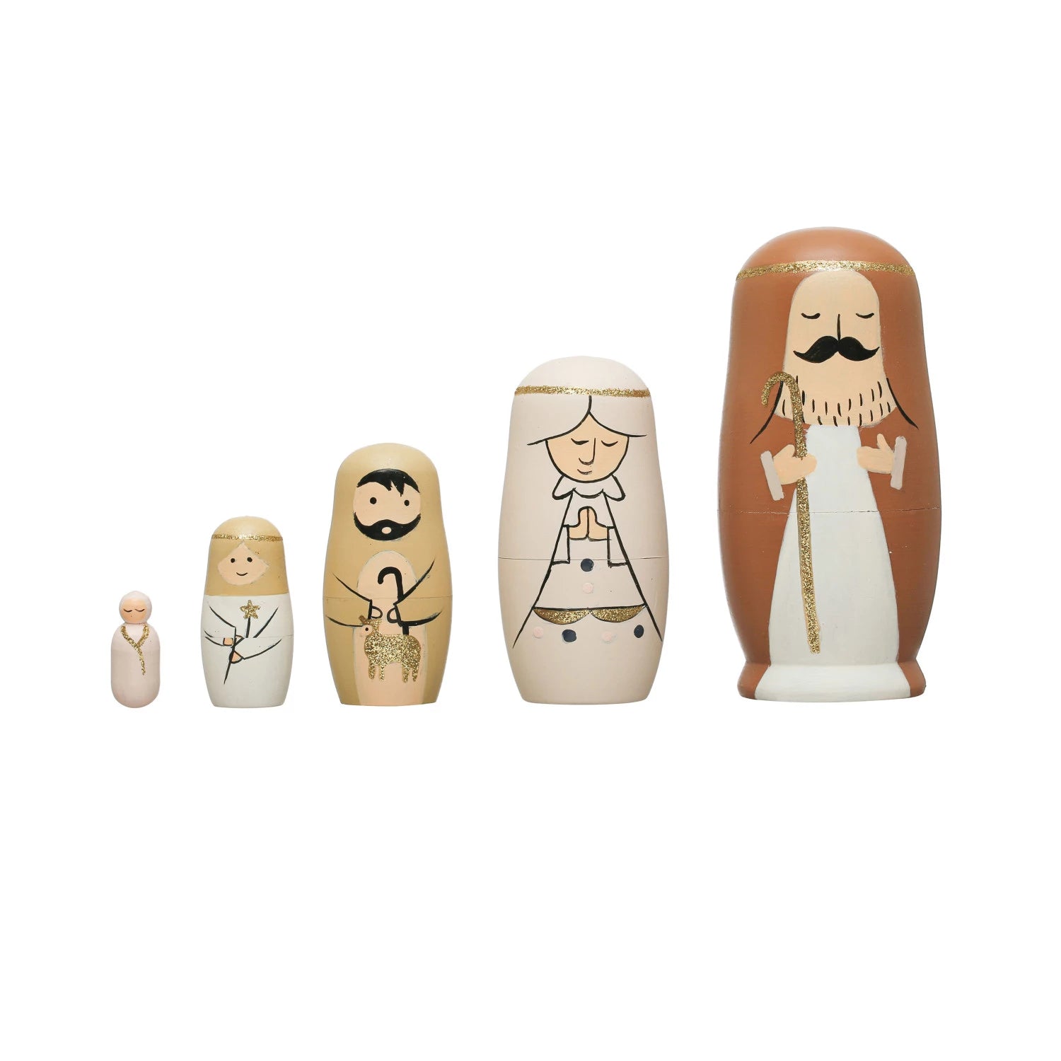 Nativity Scene Nesting Dolls, The Feathered Farmhouse