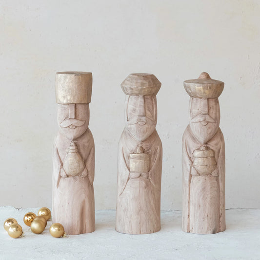 Mango Wood Wise Men, The Feathered Farmhouse