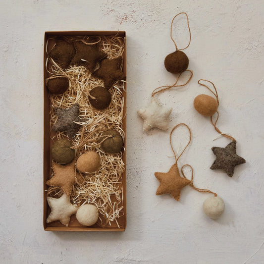 Wool Felt Ornament Set, The Feathered Farmhouse