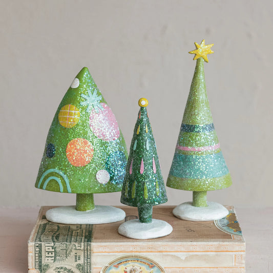 Resin Glitter Christmas Trees, The Feathered Farmhouse