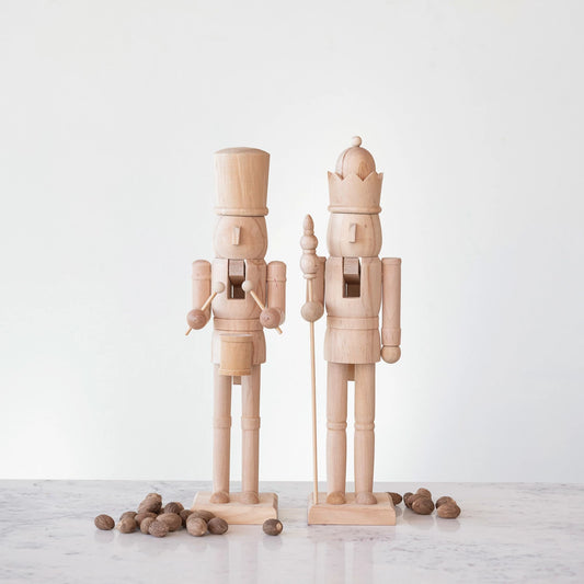 Natural Wood Nutcracker, The Feathered Farmhouse