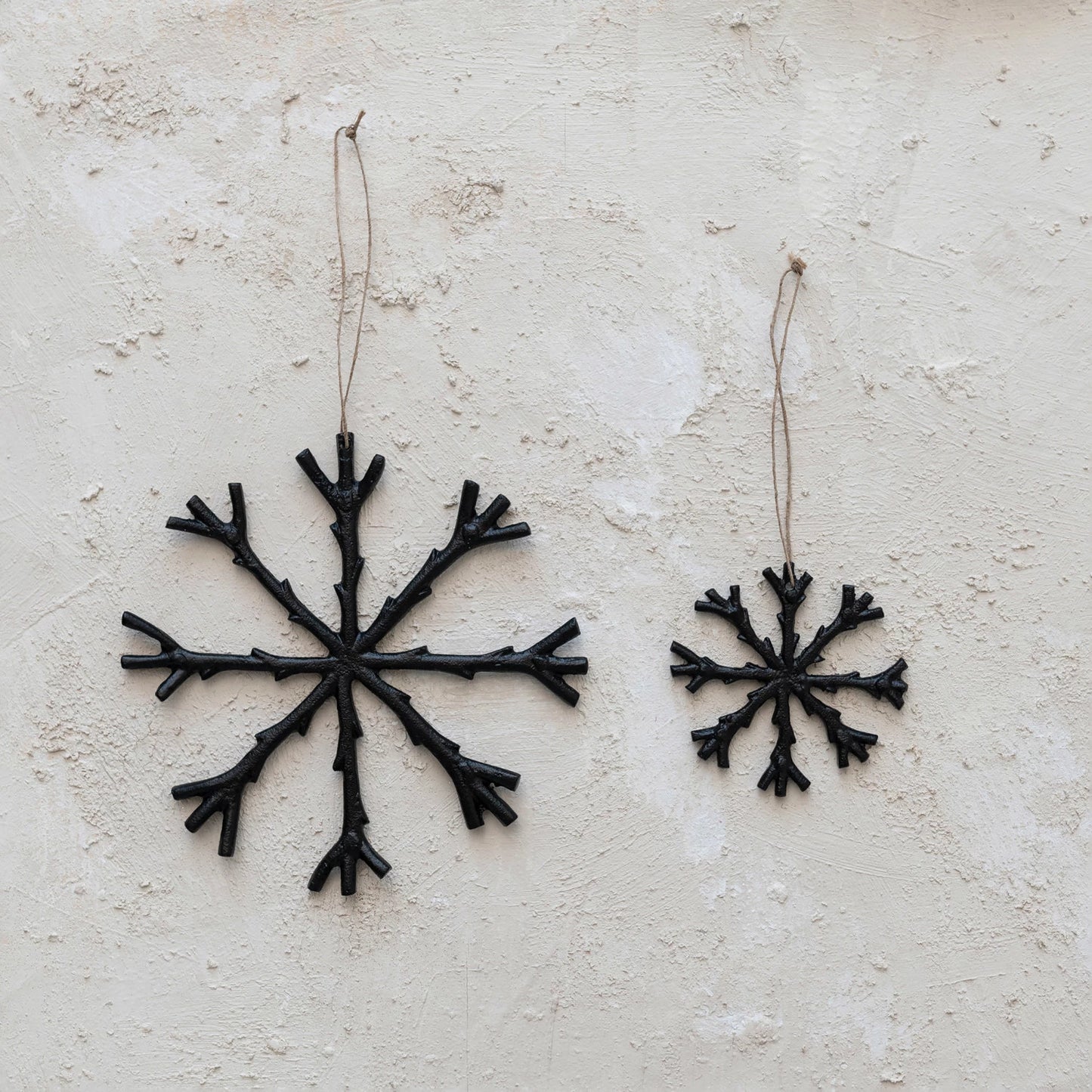 Black Aluminum Snowflake Ornament, The Feathered Farmhouse