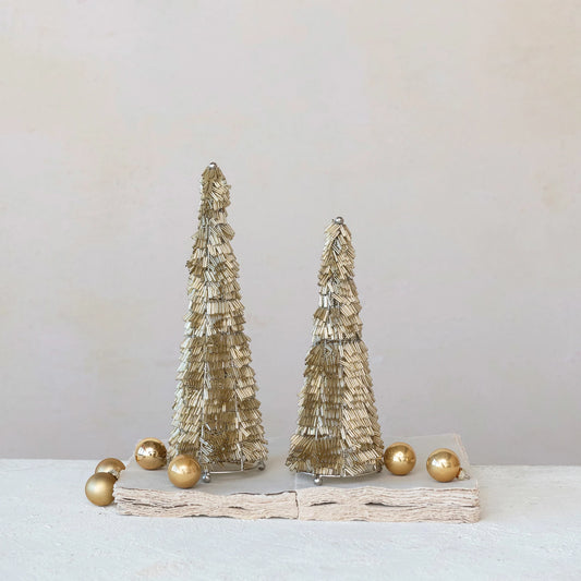 Glass Bead Christmas Tree, The Feathered Farmhouse