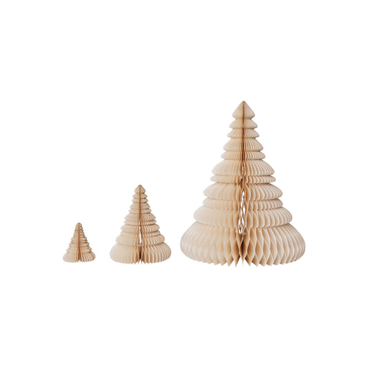 Cream Paper Folding Honeycomb Trees, Feathered Farmhouse