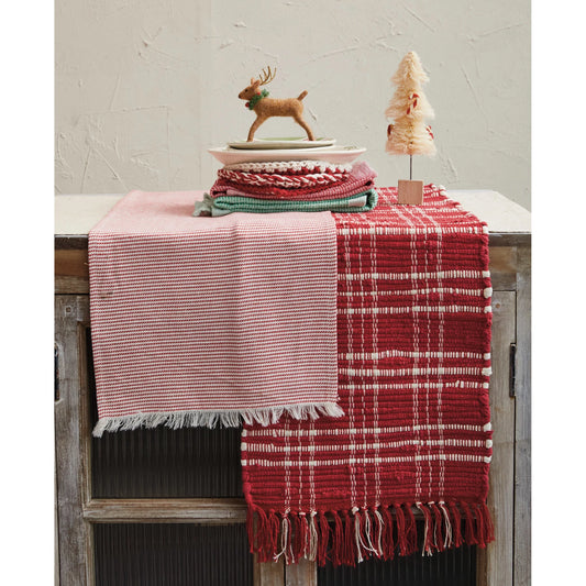 Red + White Table Runner, The Feathered Farmhouse