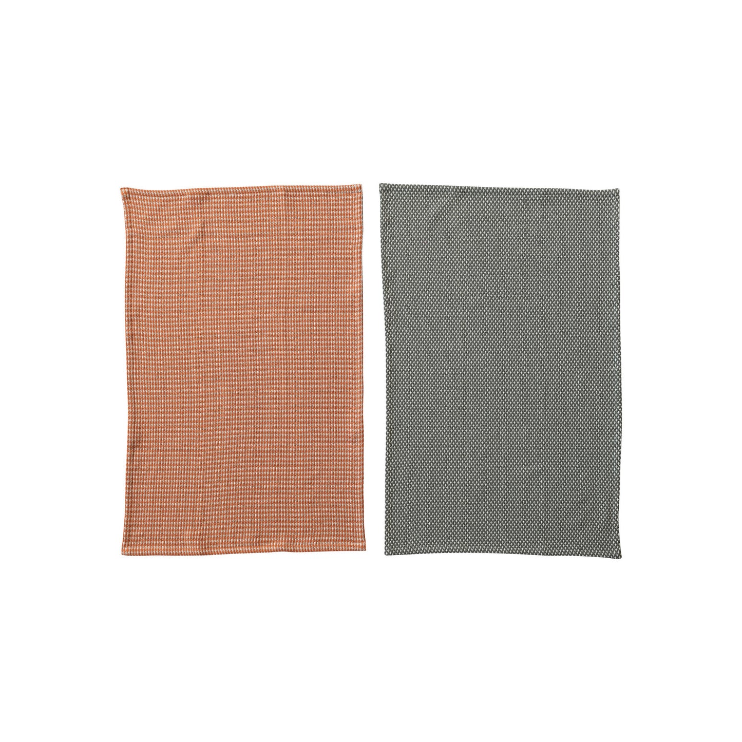 Woven Cotton Dobby Tea Towels, Feathered Farmhouse