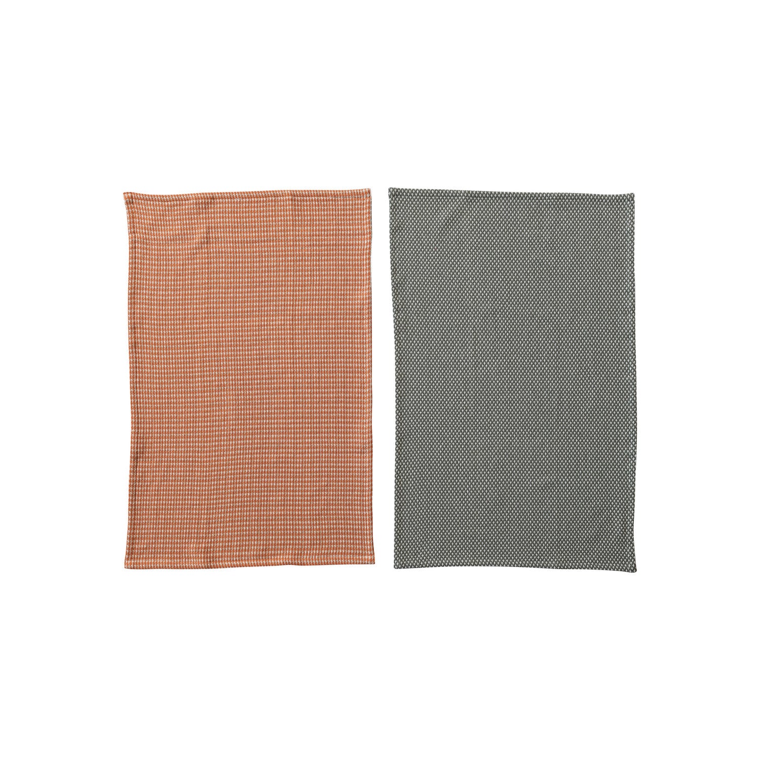 Woven Cotton Dobby Tea Towels, Feathered Farmhouse