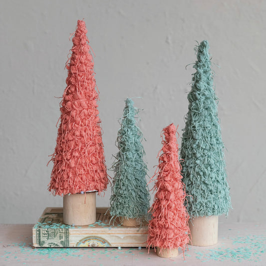 Pink Fabric Trees, The Feathered Farmhouse