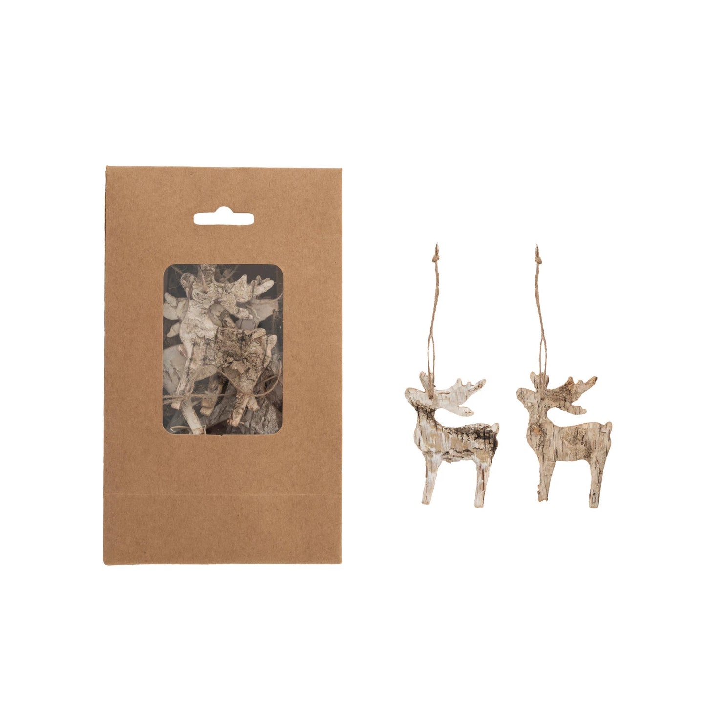 Birch Bark Deer Ornaments, The Feathered Farmhouse